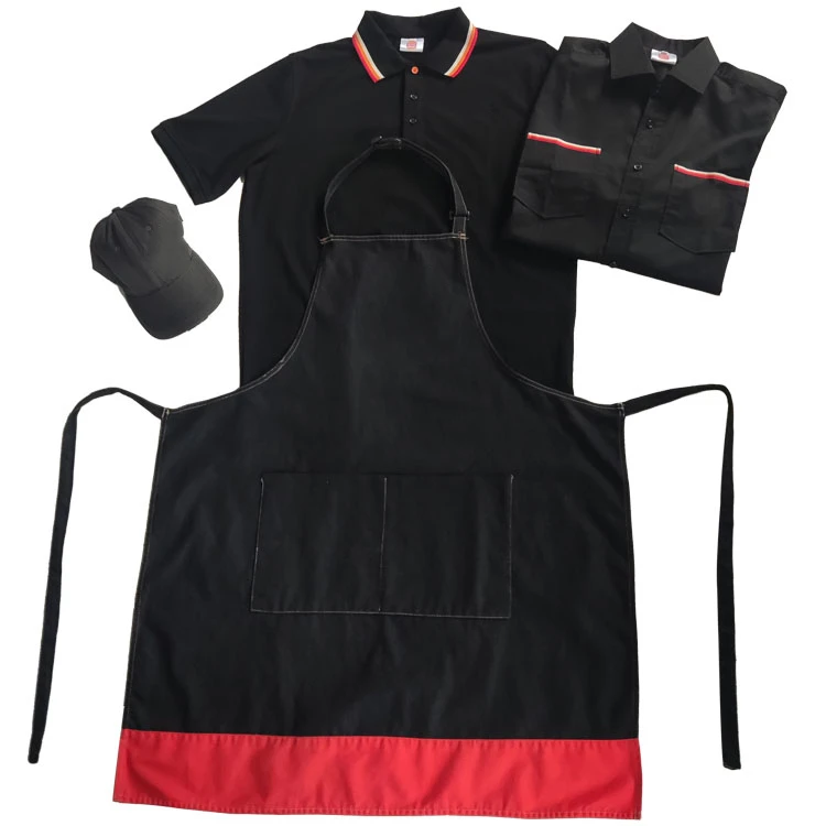 Custom Design Hotel Cleaner Uniforms Sets Housekeeping Nanny Shirt Apron Work Suit Unisex Staff Cleaning Workwear
