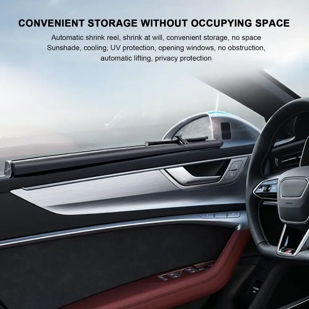 aluminum alloy shell car side sunshade retractable car sunshade for Audi A3 A4 A6 Q3 Q5 Q7 Roll Curtain Luxury Roller Sun Blinds
