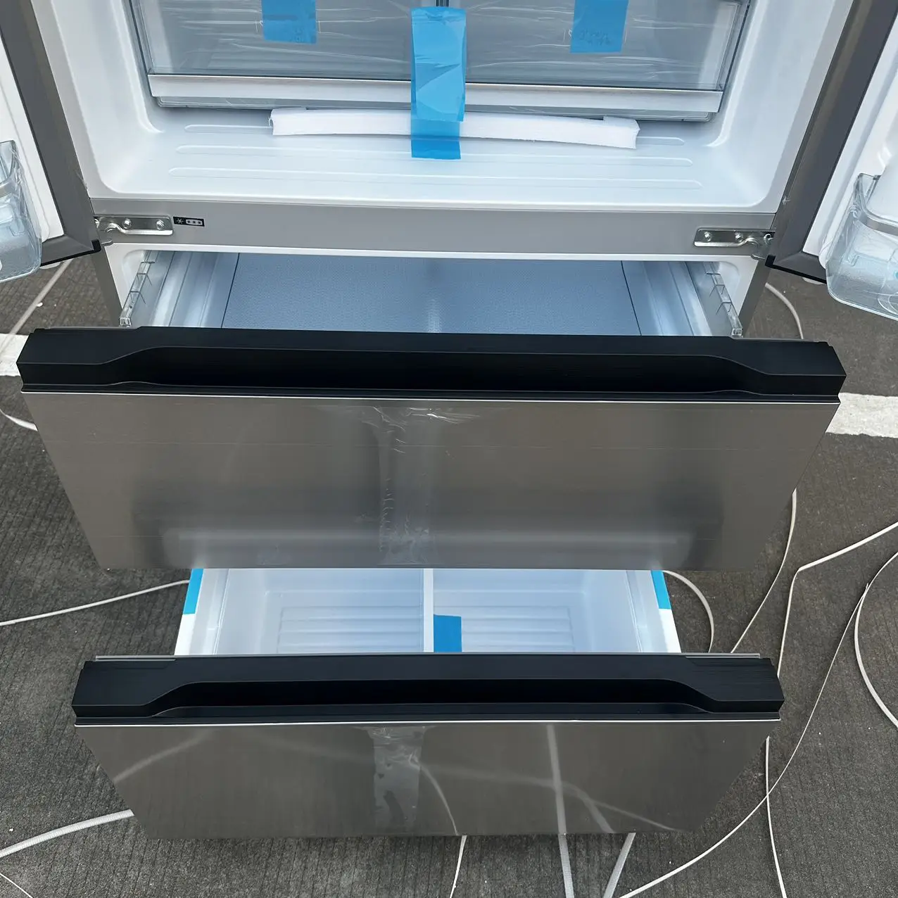 OEM 628L 4 French Doors  Air-cooled Frost-free smart Gray Premium Design Refrigerator smart fridge fridges for home