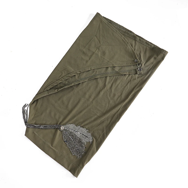 Elastic inner hijab caps islam ethnic head cover solid color muslim polyester turban breathable tube caps instant muslim hijab