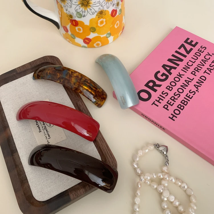 Fashion personality color acetic acid back head spring clip South Korea acrylic hair clip headwear wholesale