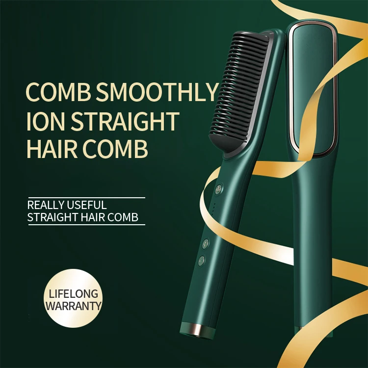 Good Price Multifunctional Straightener Hair Brush Professional Curler Tourmaline Ceramic Hot Comb Curling Iron