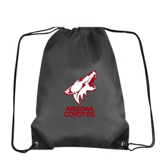 Draw String Bag Custom Printed Logo Polyester Backbag For Sportpack Saving Balls and Small Things Drawstring Backpack