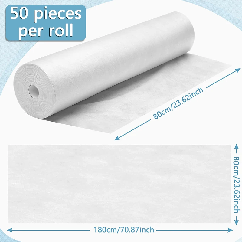 Disposable 80*180cm WaterProof Non Woven Paper Sheets Hospital Disposable Massage Table Bed Sheet Roll