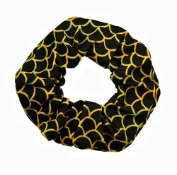5.5' sport hair scrunchies black gold yellow elastic hair pony for girl hair accessories