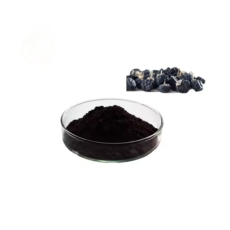 Factory price 25% Anthocyanin black goji berry extract/black goji berry powder 10:1