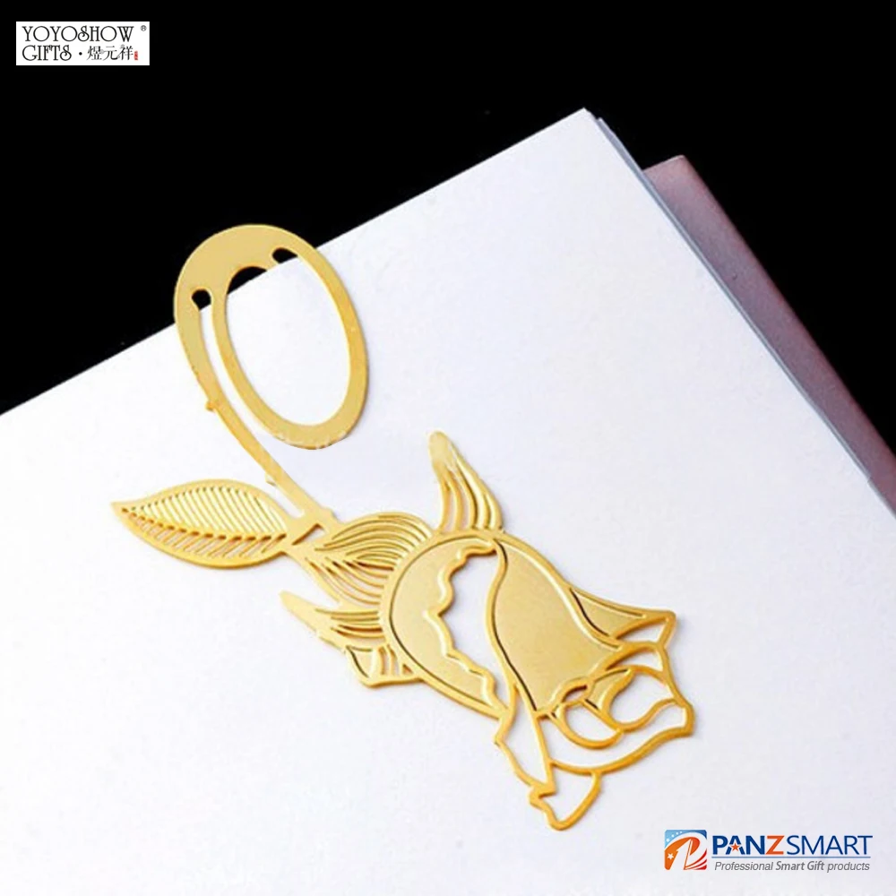 Wholesale Custom free design Metal Bookmark laser engraved metal gift bookmark gold plated metal bookmarks with colorful plated