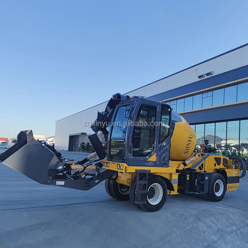 Construction Machinery Mini mobile 10 m3/h-30m3/h self-loading concrete mixer truck for Construction Industry