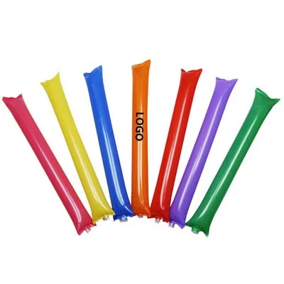 Most Popular Custom Logo Printing Inflatable LED Cheering Stick PE Inflatable Noise Sticks