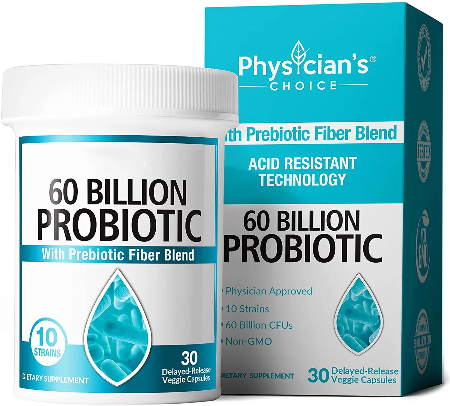 Veggie Gluten Dairy & Soy Free Feminine Health Billion CFU  Probiotics Capsule