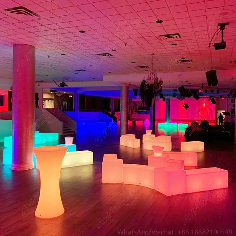 3 Seater Led Bench Seat / Glowing Lounge for Events (Bs120)