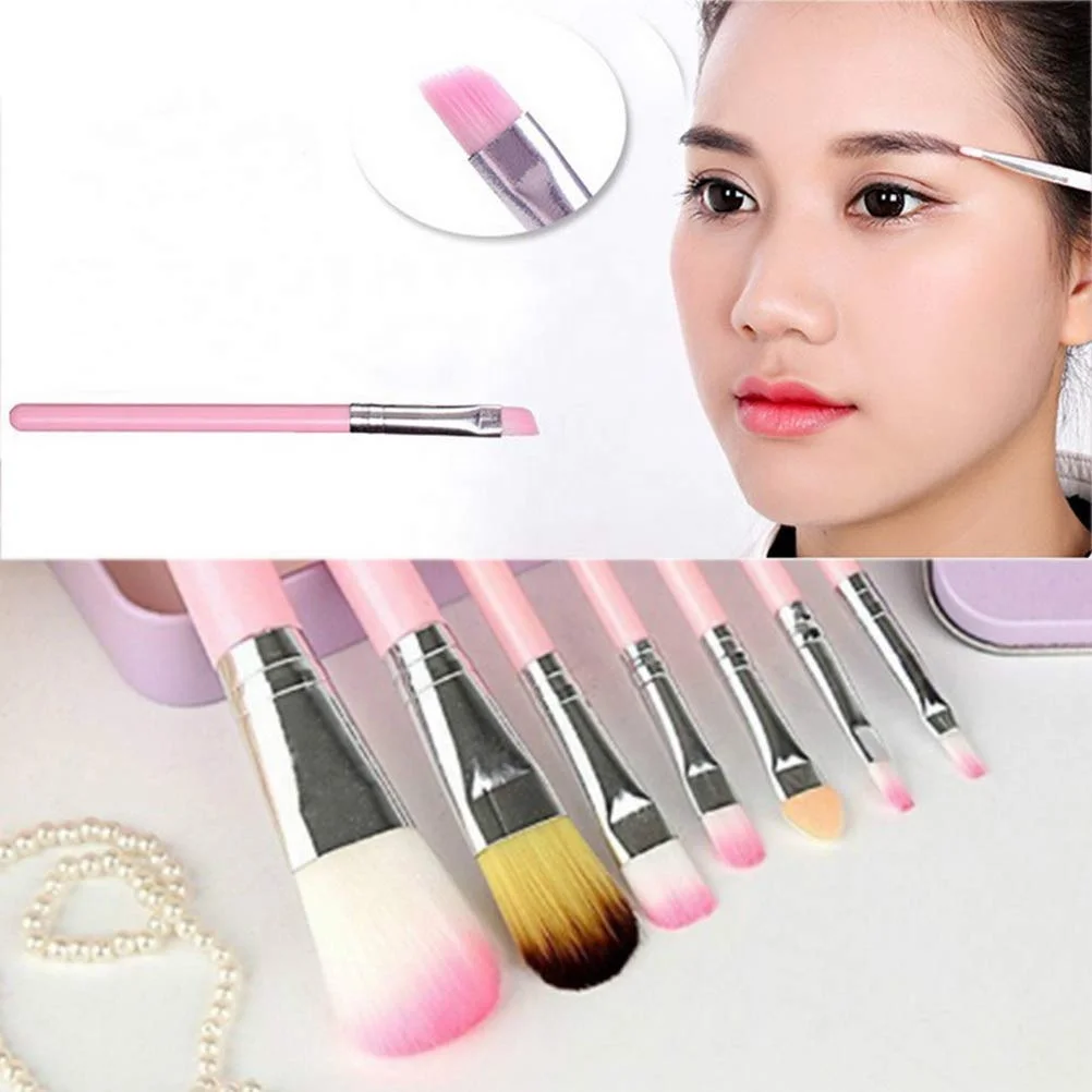 Yihuale 7Pcs Children s Makeup Brush Set, Foundation, Eyebrow, and Eyeliner Brushes, Soft Starter Kit for Kids Beauty Essentia