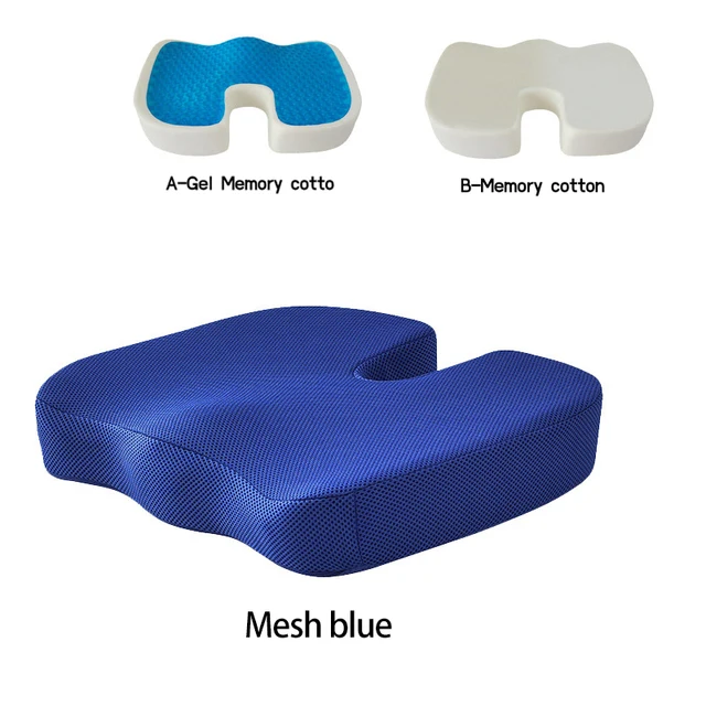 Universal Summer Cooling Driver Memory Foam Car Seat Cushion Ventilated Gel Soft Portable for Home & Office