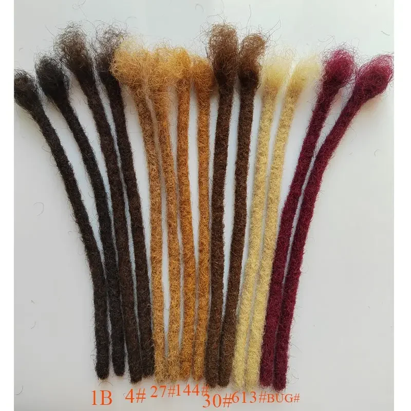 0.2/0.4/0.6/0.8cm 100% Human Hair Afro Kinky Curly Dreadlock Extension Loc Human Hair Bulk Crochet Braiding Hair for Black Women