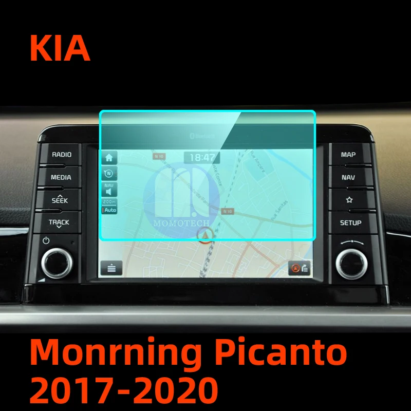 Car Navigation Screen Protector Tempered Glass for Kia Monrning Picanto Center Control GPS Monitor Protective Film