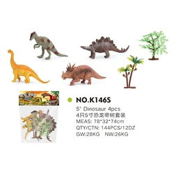 Cartoon Small Wild Mini 3d Kids Pvc Plastic Farm Dinosaur Jungle Zoo Set Animal Toys