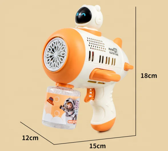 Hot selling factory bubble toys LED light up blower blaster summer bubble gun for kids