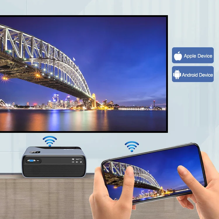 Светодиодный проектор для домашнего кинотеатра CAIWEI 700D + AB Smart Android WIFI 3D LCD видео Full HD 1080P