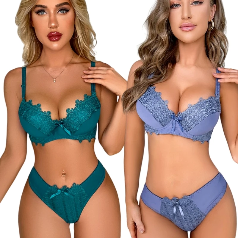 Пикантные xxxx xxx пуш-ап сексуальное кружевное женское нижнее белье продукт бюстгальтер и трусики наборы нижнего белья набор