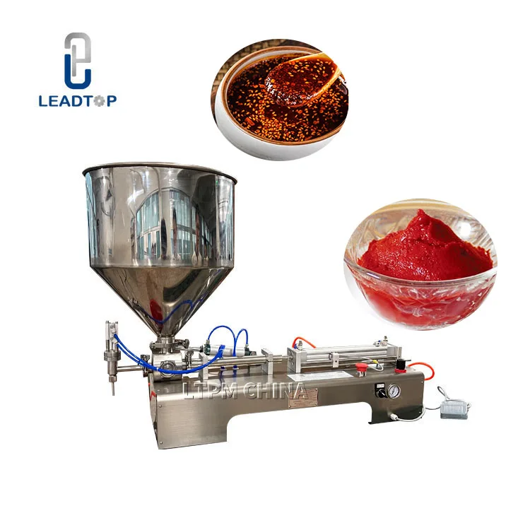 Water Bottle Filling Machine Food Grade Chili Sauce, Semi Automatic Tomato Sauce Filling Machine