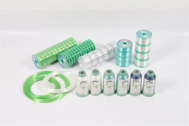 Wholesale High tension Solid color Leader Sinking  Multifilament PE Lines Nylon/ Nylon Thread Fiber Fishing Line For Fishing