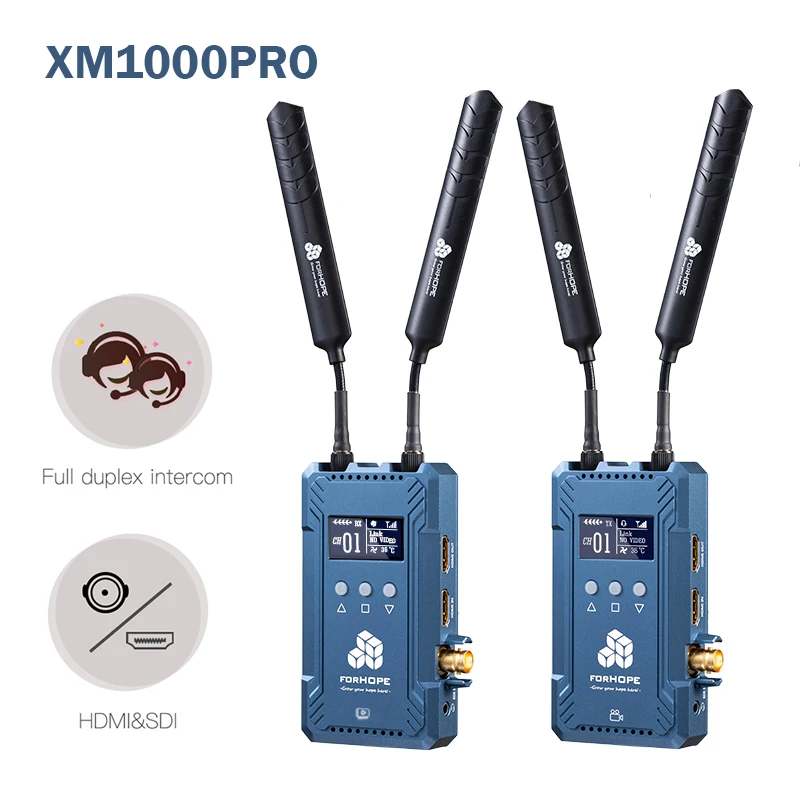 Forhope XM1000 Pro Беспроводная система передачи видео SDI поддержка полный дуплекс Talkback передатчик приемник
