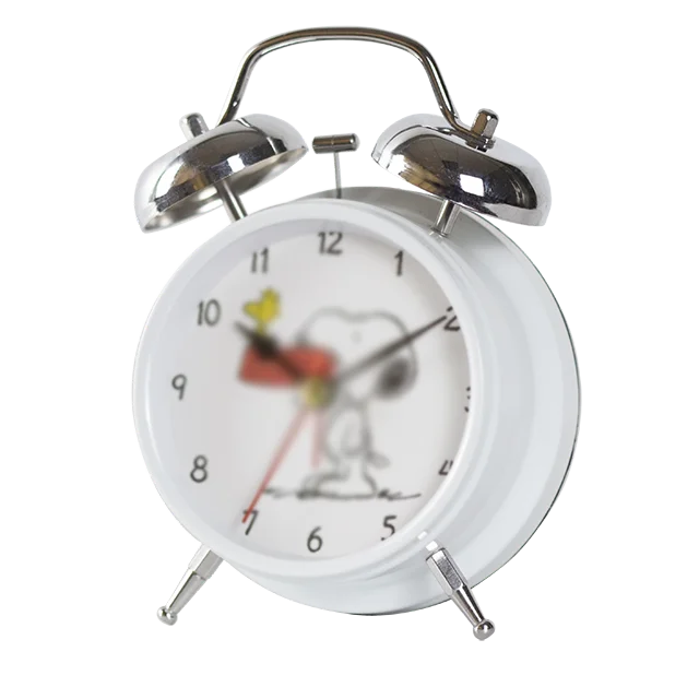 iMSH TB12003 Quartz analog clocks metal twin bell alarm clock wecker despertador desktop bedside bell custom alarm clock