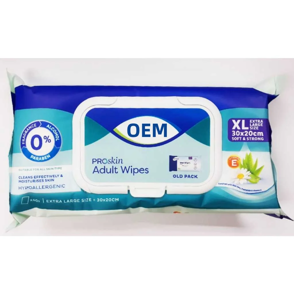 Extra Large Size Cleansing Body Wet Wipes Personal Care Hypoallergenic Adult Wipes