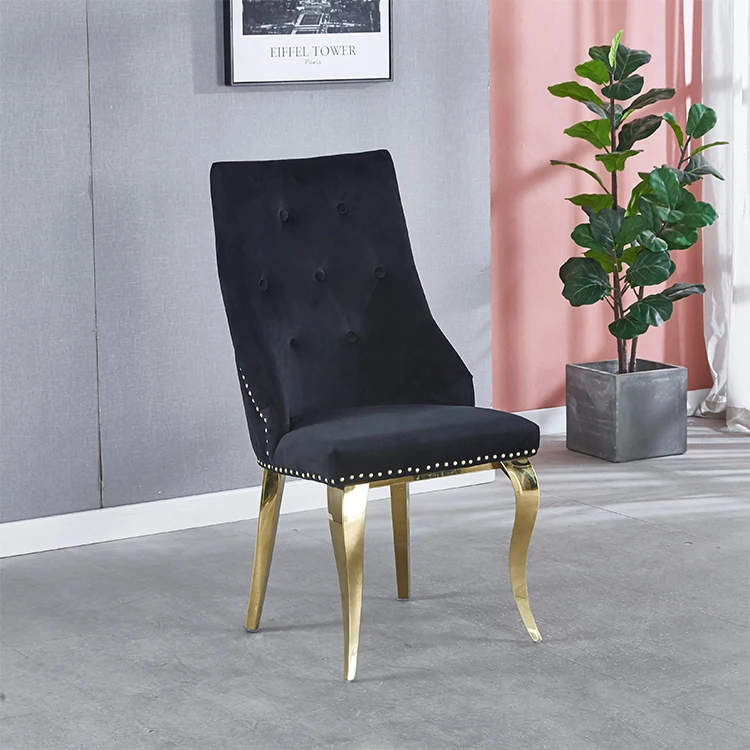 Современный Роскошный Гостиничный стул для мебели из нержавеющей стали бархатный