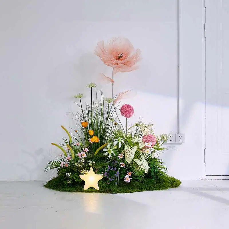 Garden Landscaping Combination Style Suite Artificial Plants Tree Home Decor Bonsai Tree Plastic Plants Pots Fake Plants