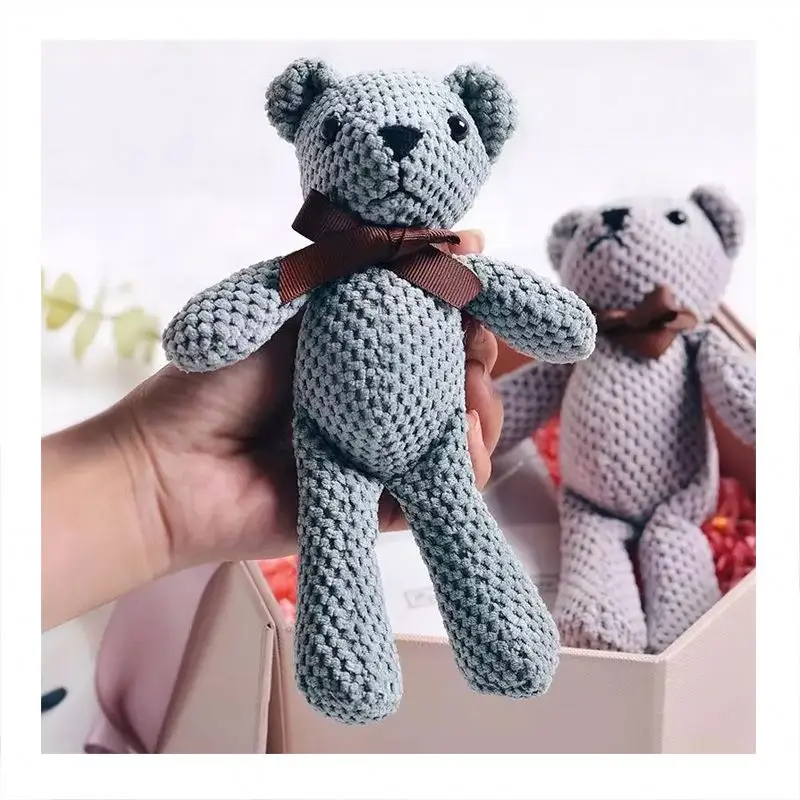 Best Selling Bear Dress Rabbit Pendant Dolls Custom Cute Soft Plush Toys Stuffed Animals For Birthday Wedding Party Decor