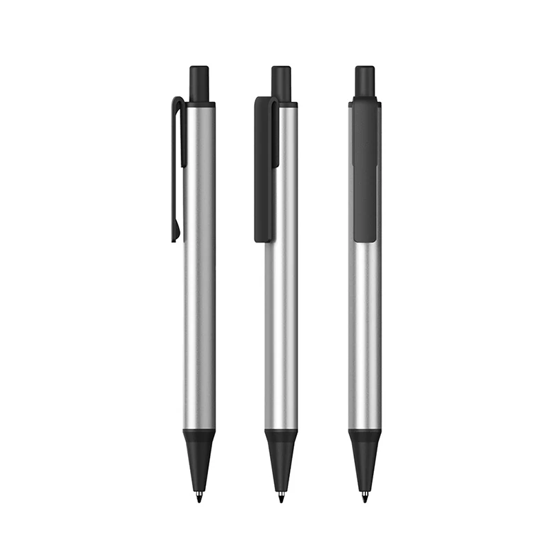 Индивидуальная рекламная шариковая ручка с напечатанным логотипом, чернильная алюминиевая металлическая ручка для бизнеса и офиса