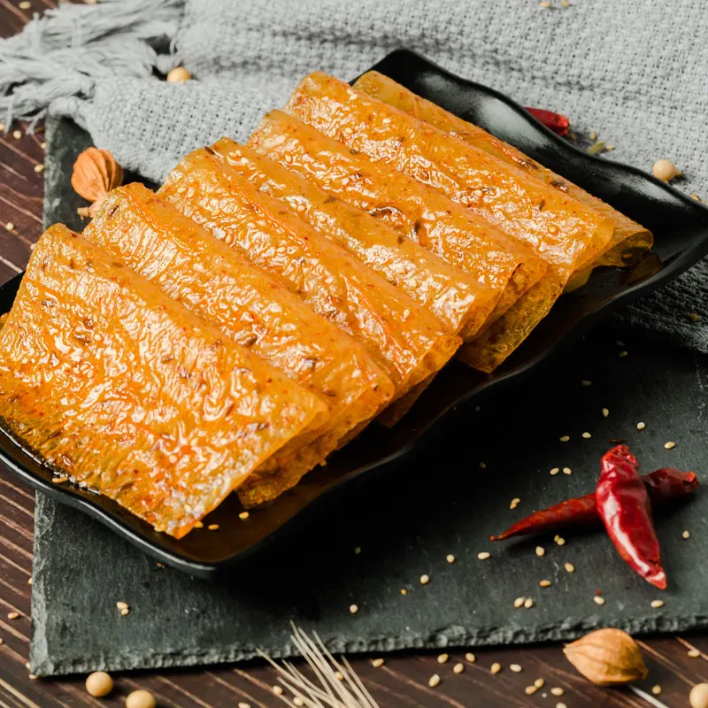 
148g Genji Soybean Products List Old-Fashioned Big Spicy Slice Classic Bean Curd Snack Spicy Strips 