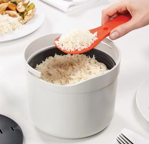 Plastic Kitchen Food  Microwave rice and Grains cooker Microwave 4 piece stackable Cooking set Bucket Rice Container Sealed