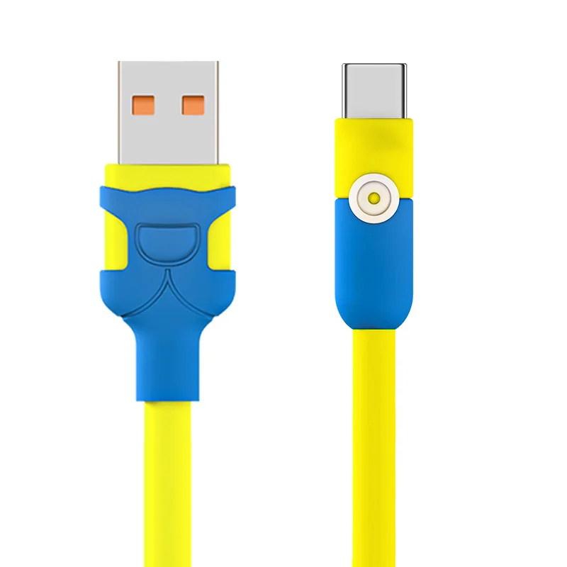 Blue Classmate Liquid Data Cable Suitable for iphone, Android, Huawei Mobile Super Fast Charging 6A High Current Charger Cable