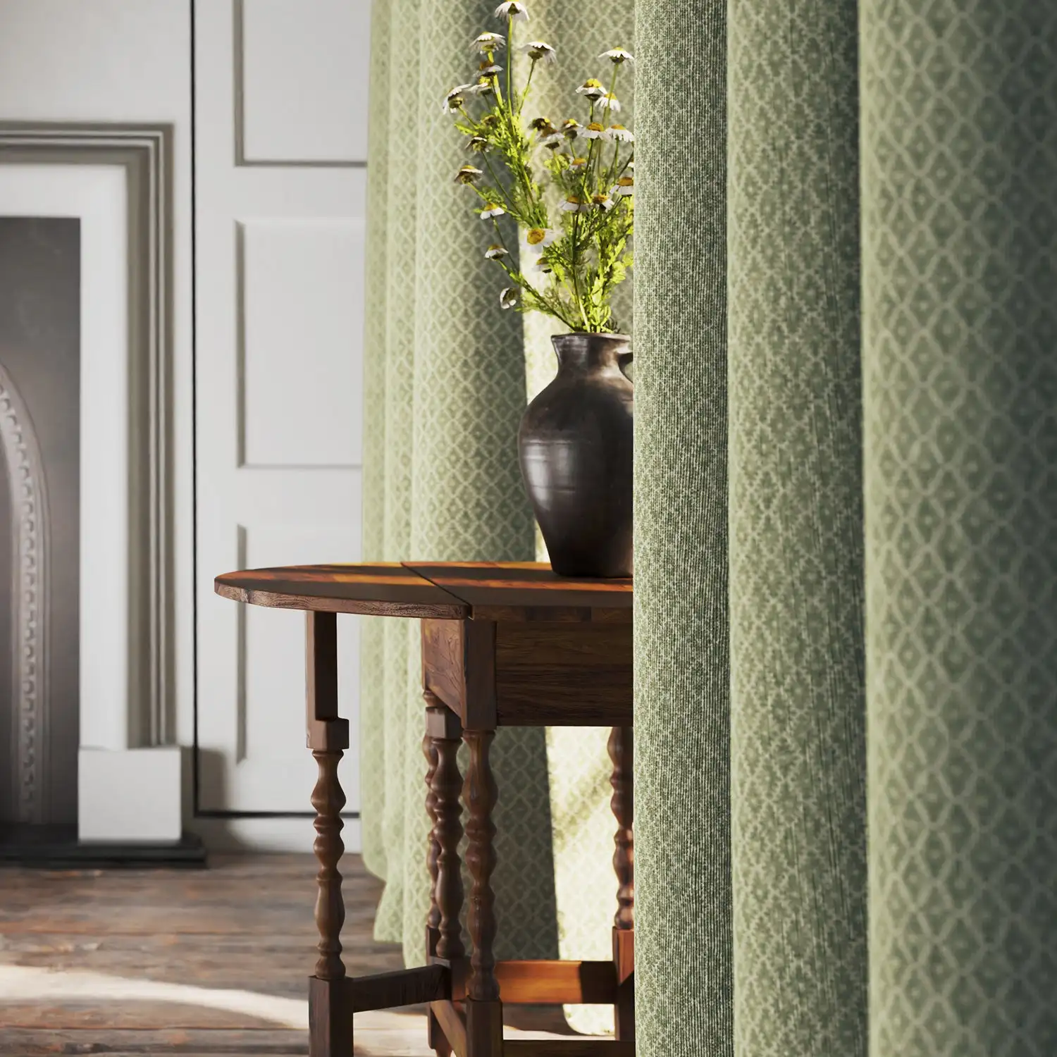 Bindi Luxury American Style Hotel Window Soundproof Panels Double Layer Embroidered Curtains For The Living Room