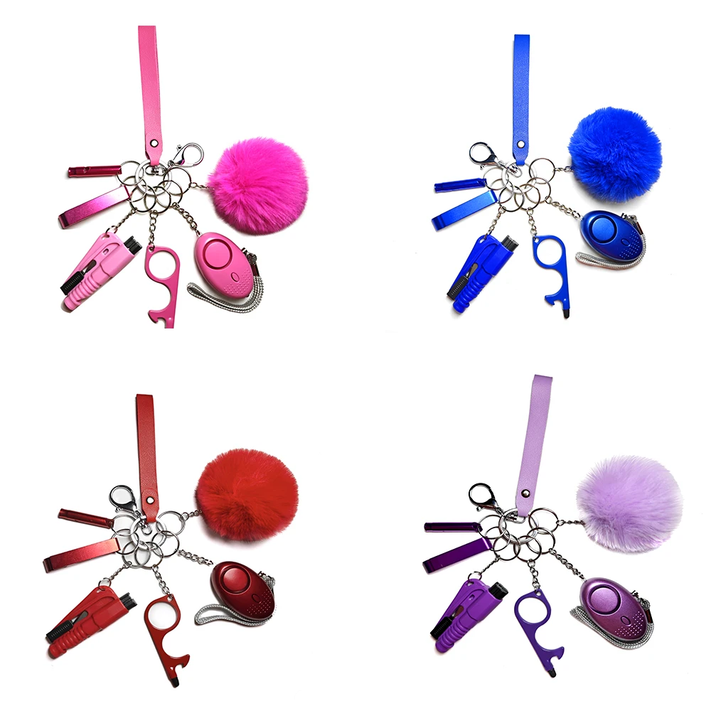 2024 New Wholesale self defense supplies safety keychain defense bulk DIY safety keychains set accessories for women