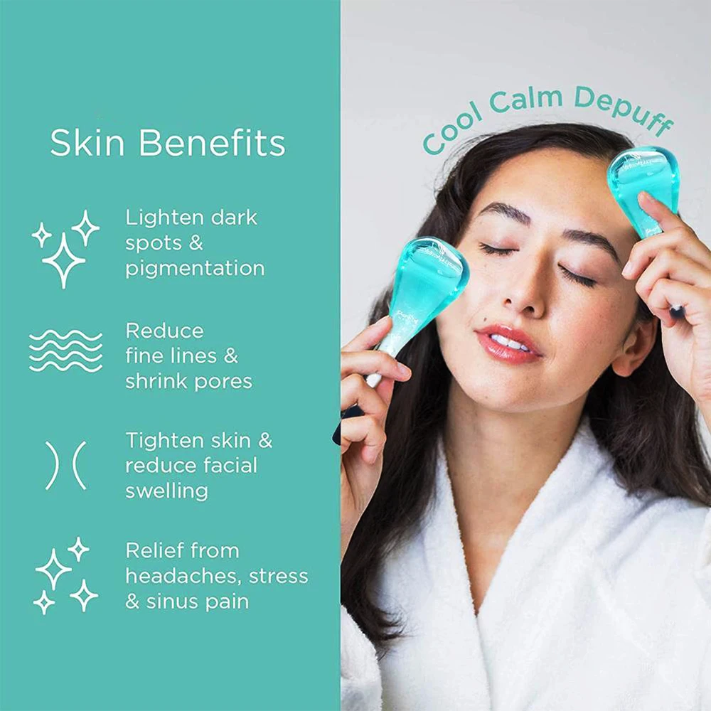 Cooling Therapy Facial Massager Remove Dark Circles Wrinkles Cryo Sticks Glass Ice Globes For Face Eye