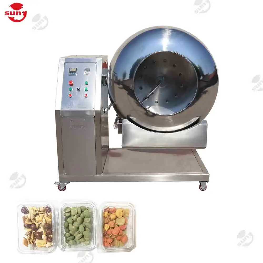 Stainless steel caramel peanut coating machine cashew nut almond coating machine groundnut nut