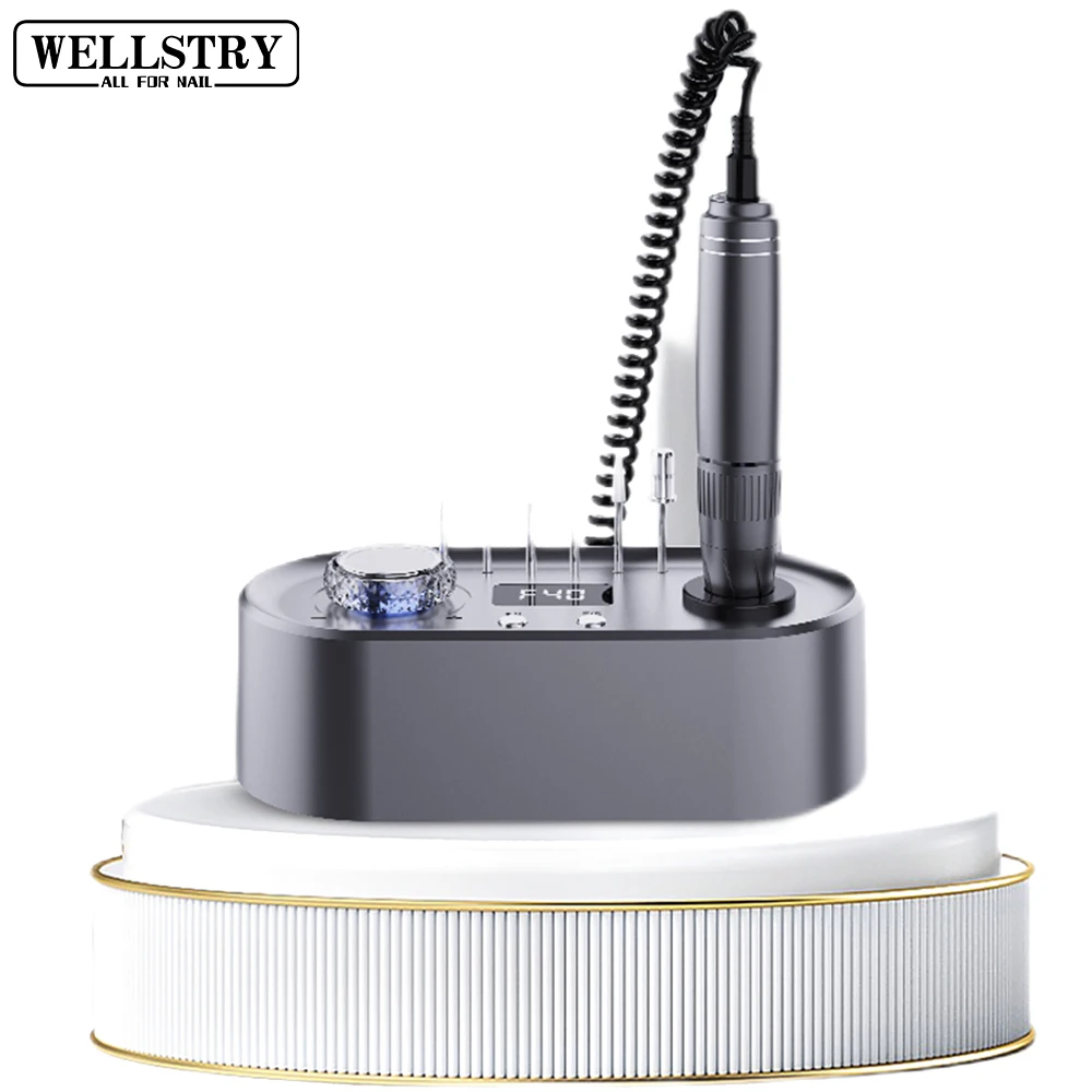WELLSTRY 12Month Warranty Professional E File Machine 40000RPM Nail Drill For Manicure Pedicure