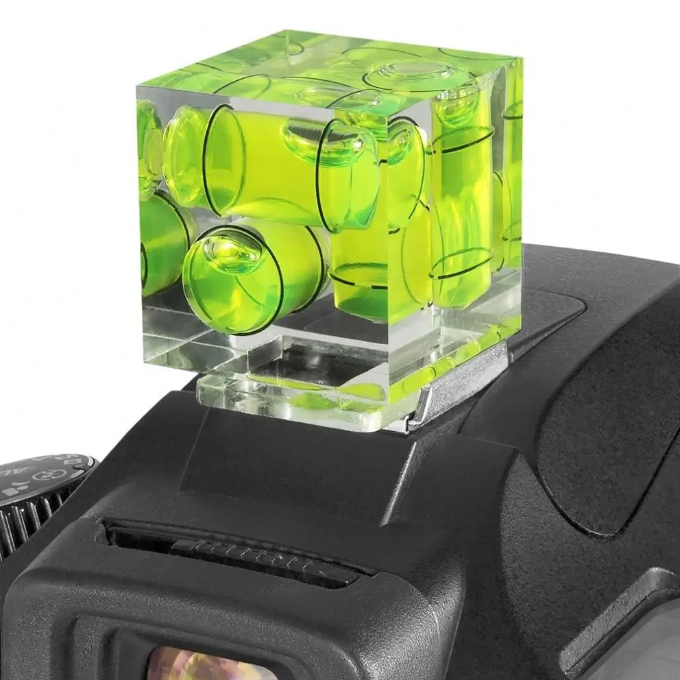 Highly Sensitive 2 Axis 3-Axis Hot Shoe Fixed Bubble Spirit Level 3D for Canon/Nikon/Pentax DSLR Camera Photography