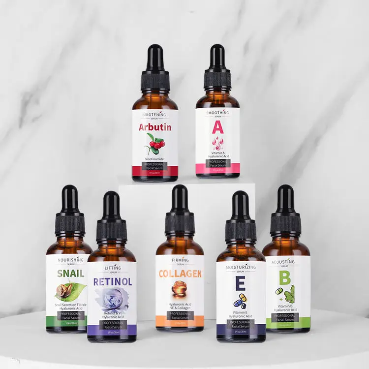 Beauty Skin Care 8 Types Serum Brightening Vitamin Sanil Collagen Serum Hyaluronic Acid Whitening Moisturizing Face Serum Set