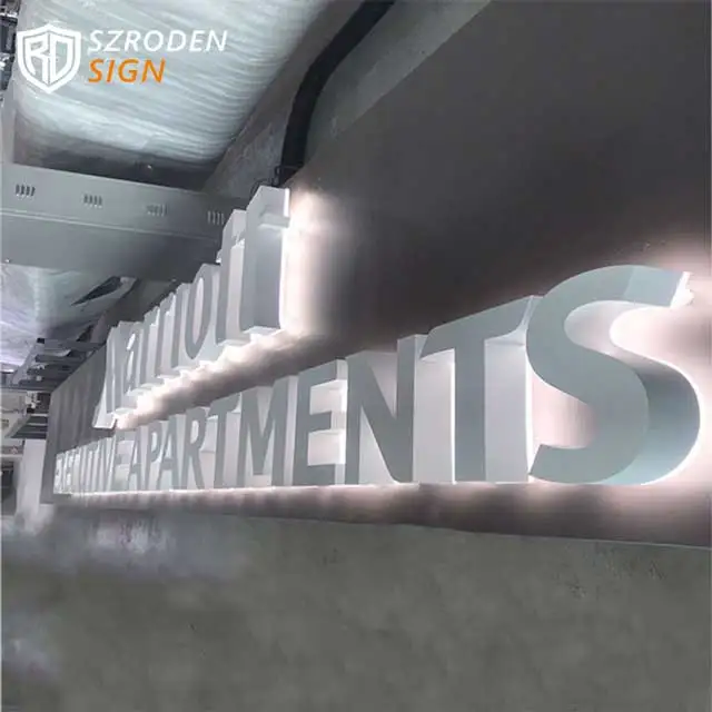 Hot-selling 3D letter shop signs luminous building customized business signs and logo outdoor storefront LED letters