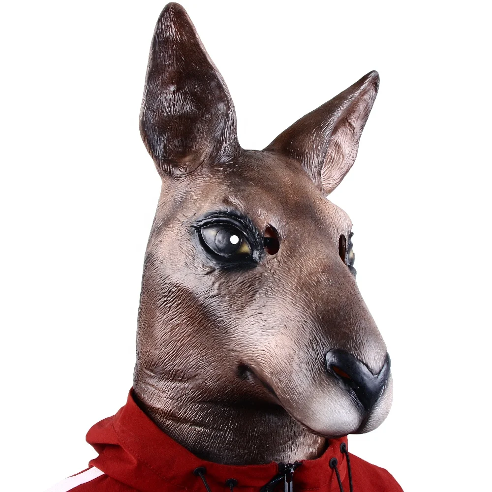 Halloween Novelty Donkey Head Mask Deluxe Costume Party Cosplay Latex Animal Head Full Head Adult Gray