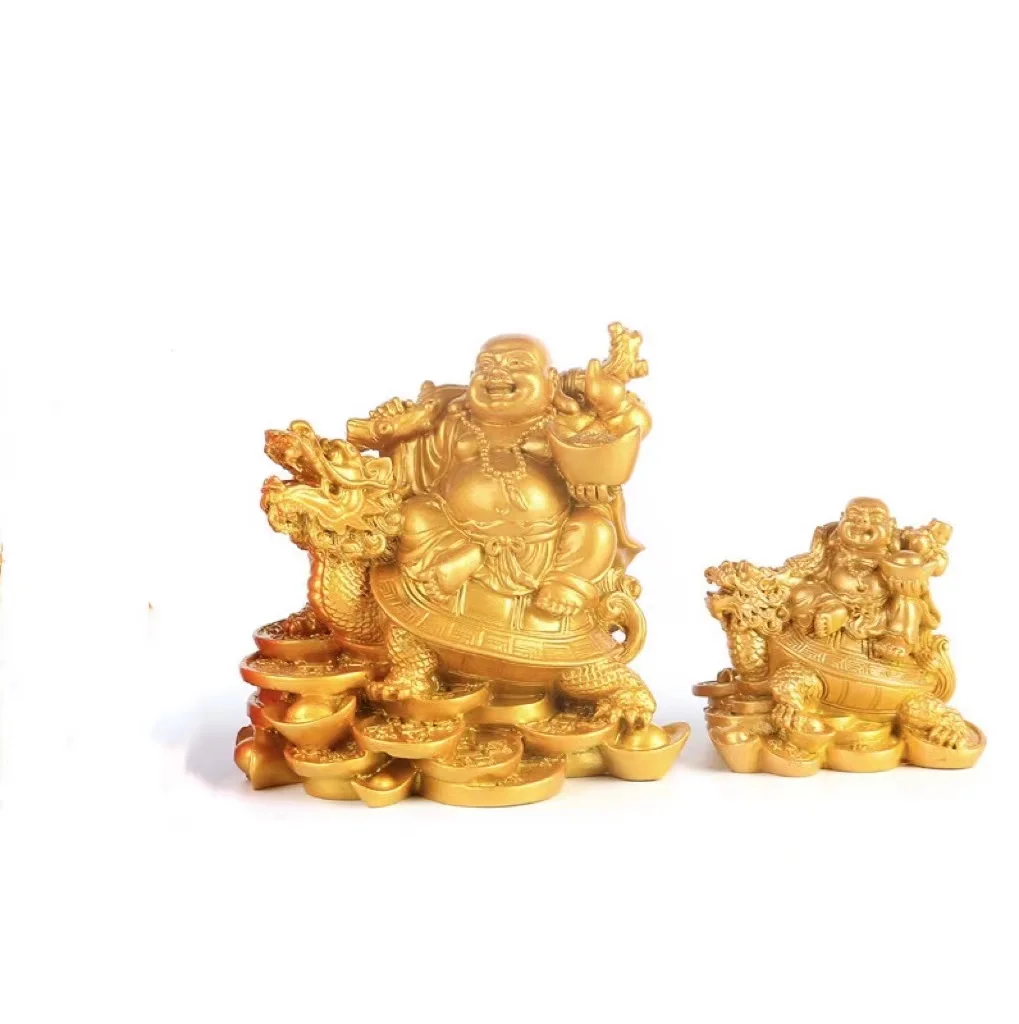 Resin god of wealth laughing Buddha household decoration fengshui decoration Buddha mascot table top Zen religious statue