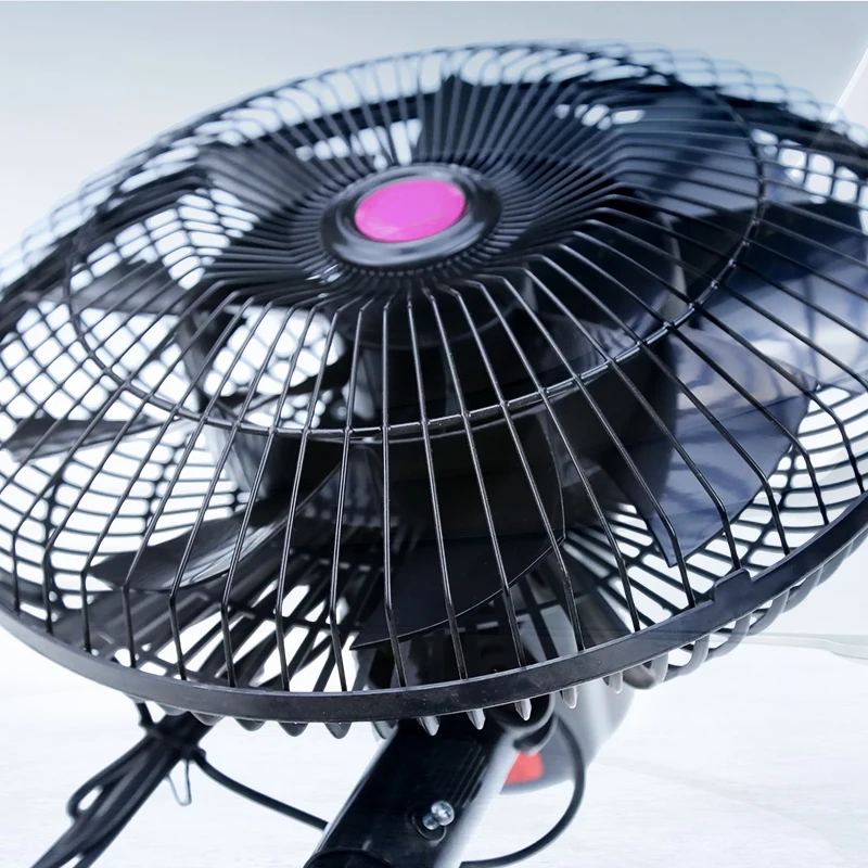 11inch Fan For Car 12V/24V 16 Blades Electric Car Fan Auto Cooling Air Oscillating Car Fans For Truck SUV RV Boat