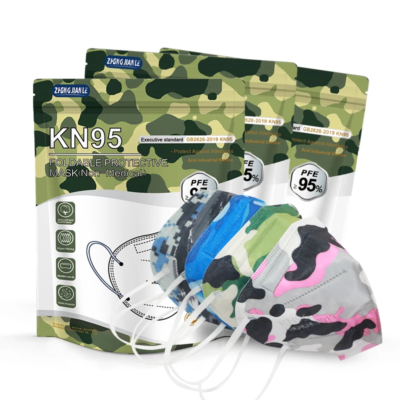 ZHONGJIANLE Mascherine Ffp2-mask Disposable Environmental Protection Anti-dust FFP2 Respiratory Face Mask Kn95 Camouflage