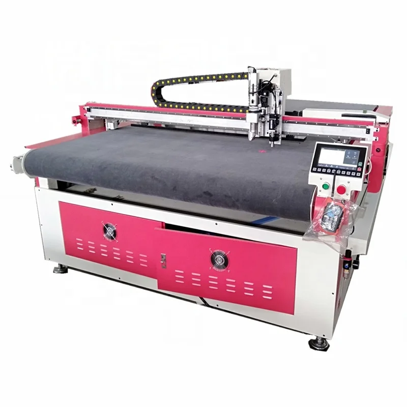1625 Auto Feeding Digital CNC Round oscillating knife cutting machine for fabric leather shoes