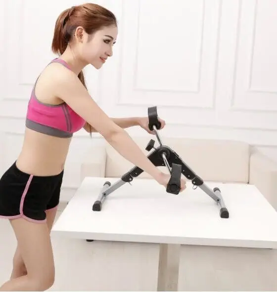 Portable Electric Exercise Bike with Pedals Cycling Exercise Bike with LCD Screen Displays for Office Fitness