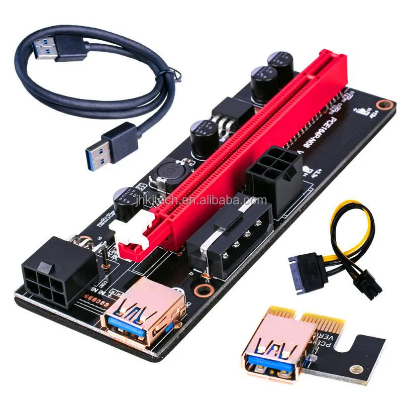 Pcie VER009S PCI-E 1X до 16X 009 карта удлинитель Экспресс-адаптер USB 3 0 кабель питания gpu pci riser